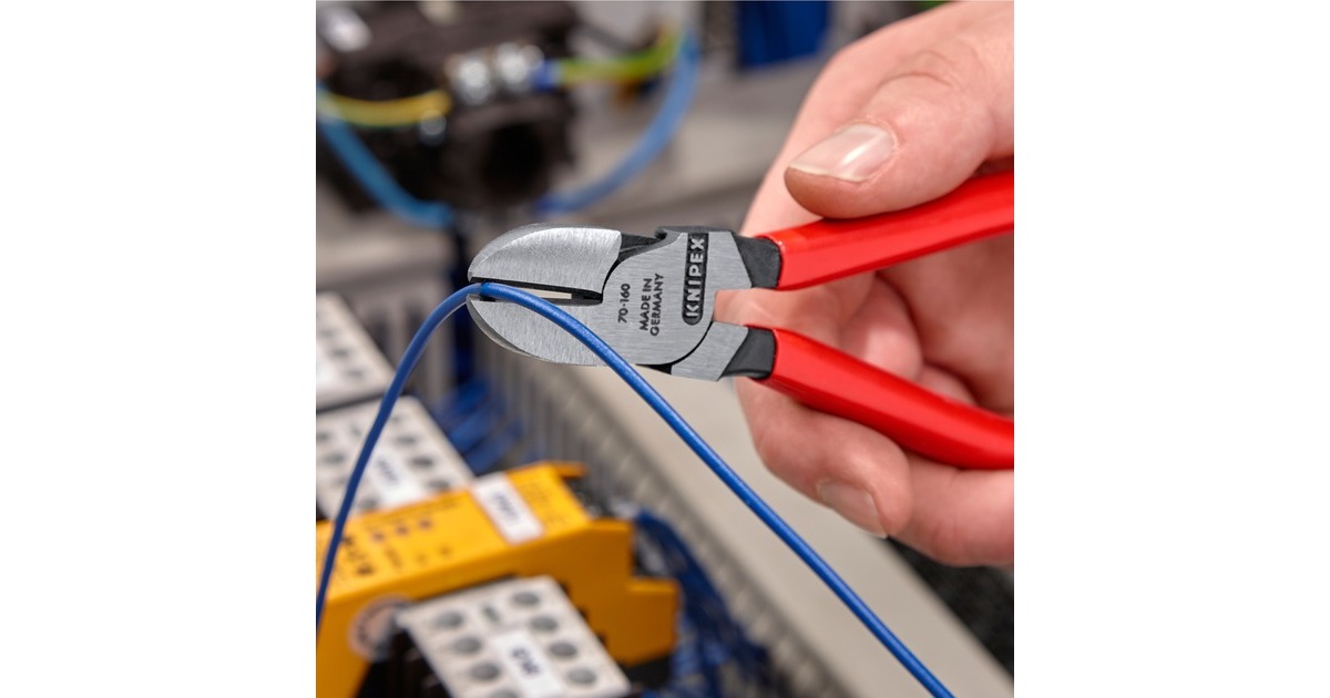 KNIPEX Seitenschneider 70 01 160, Schneid-Zange(rot, Länge 160mm)