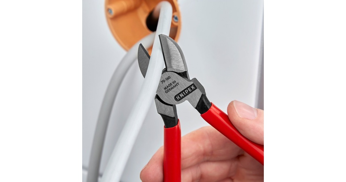 KNIPEX Seitenschneider 70 01 160, Schneid-Zange(rot, Länge 160mm)