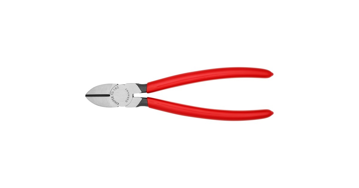 KNIPEX Seitenschneider 70 01 180, Schneid-Zange(rot, Länge 180mm)