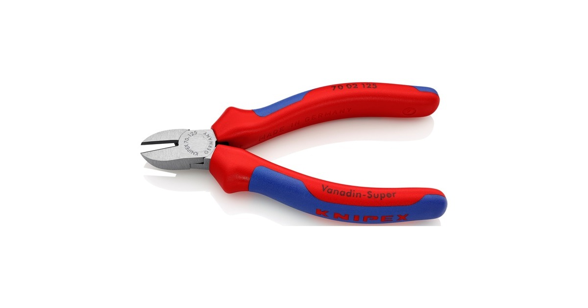 KNIPEX Seitenschneider 70 02 125, Schneid-Zange(rot/blau, Länge 125mm)