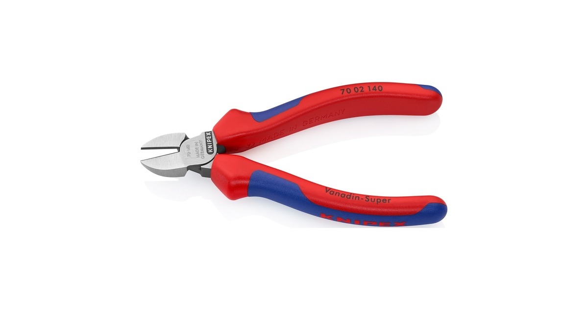 KNIPEX Seitenschneider 70 02 140, Schneid-Zange(rot/blau, Länge 140mm)