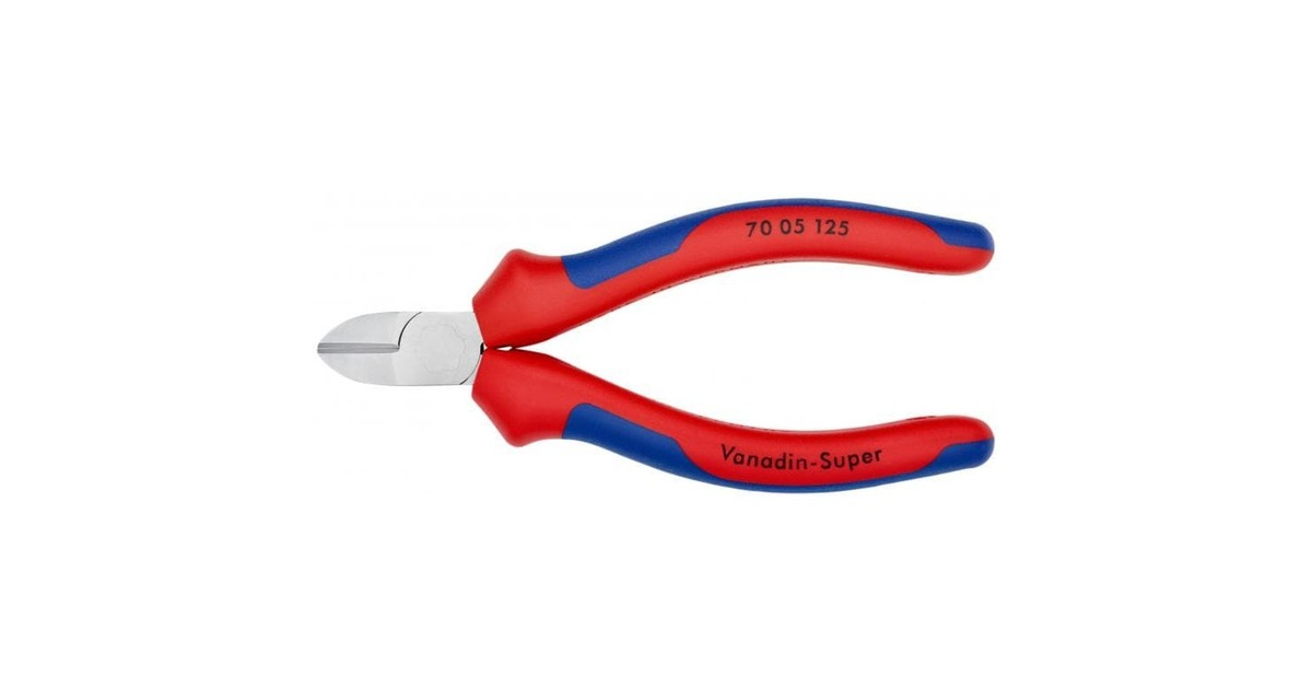 KNIPEX Seitenschneider 70 05 125, Schneid-Zange(rot/blau, Länge 125mm)