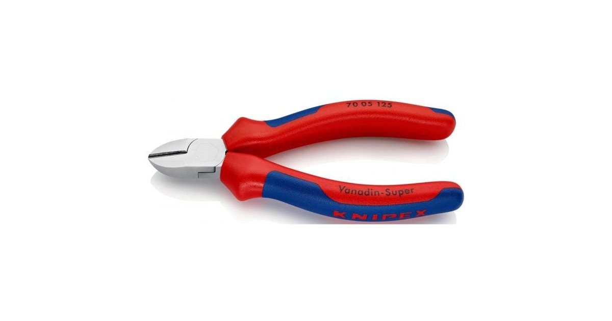 KNIPEX Seitenschneider 70 05 125, Schneid-Zange(rot/blau, Länge 125mm)