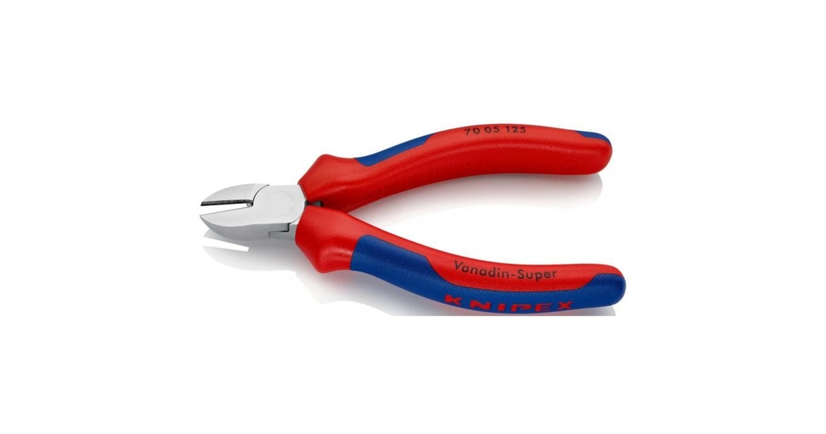 KNIPEX Seitenschneider 70 05 125, Schneid-Zange(rot/blau, Länge 125mm)