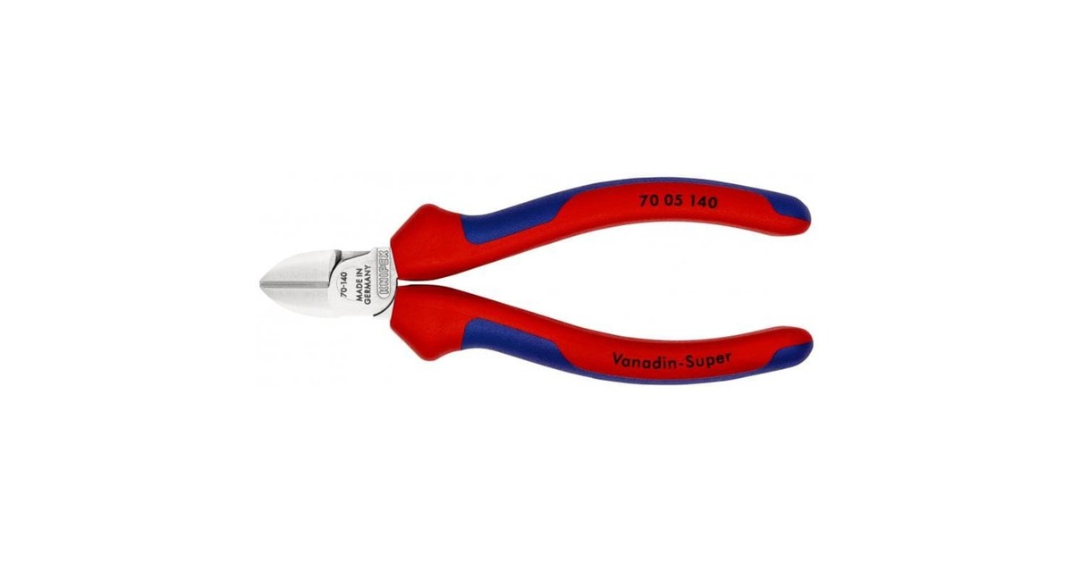KNIPEX Seitenschneider 70 05 140, Schneid-Zange(rot/blau, Länge 140mm)