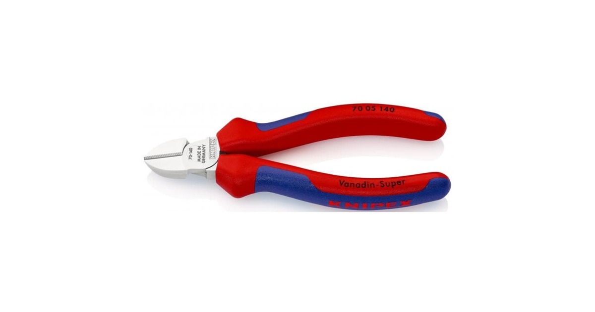 KNIPEX Seitenschneider 70 05 140, Schneid-Zange(rot/blau, Länge 140mm)