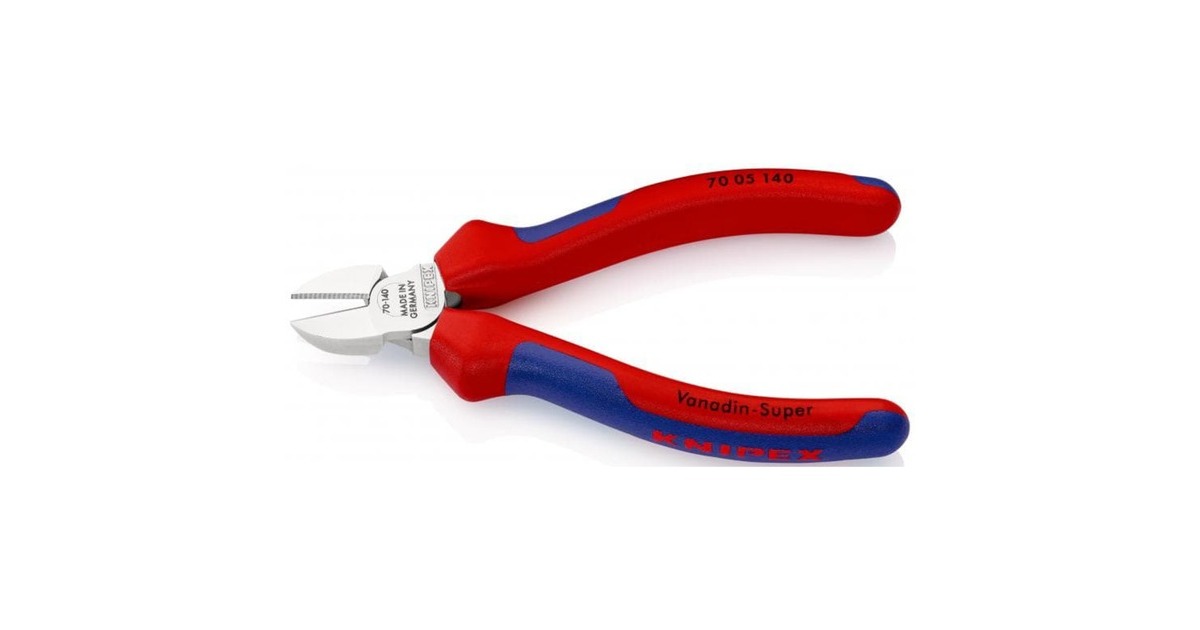 KNIPEX Seitenschneider 70 05 140, Schneid-Zange(rot/blau, Länge 140mm)