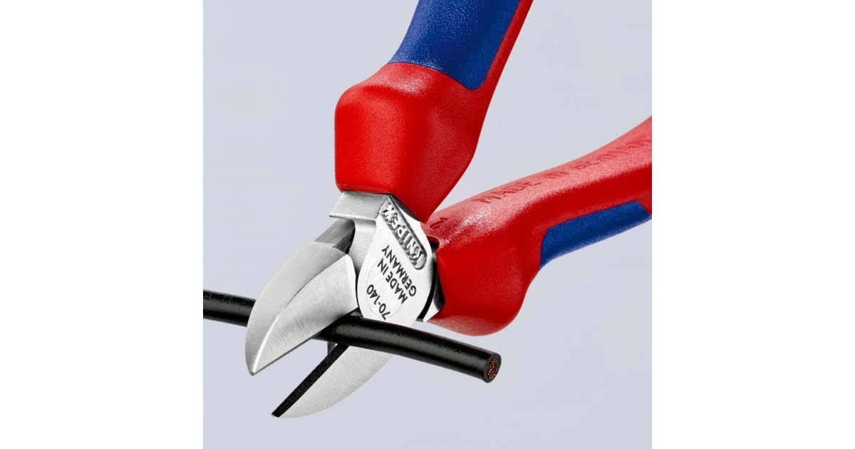 KNIPEX Seitenschneider 70 05 140, Schneid-Zange(rot/blau, Länge 140mm)