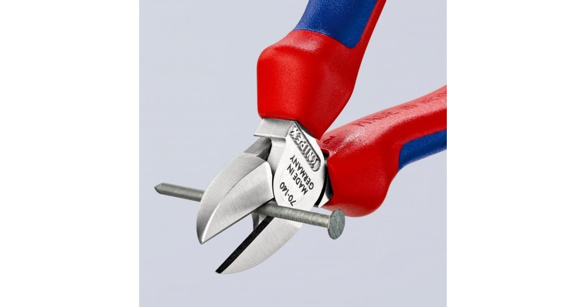 KNIPEX Seitenschneider 70 05 140, Schneid-Zange(rot/blau, Länge 140mm)