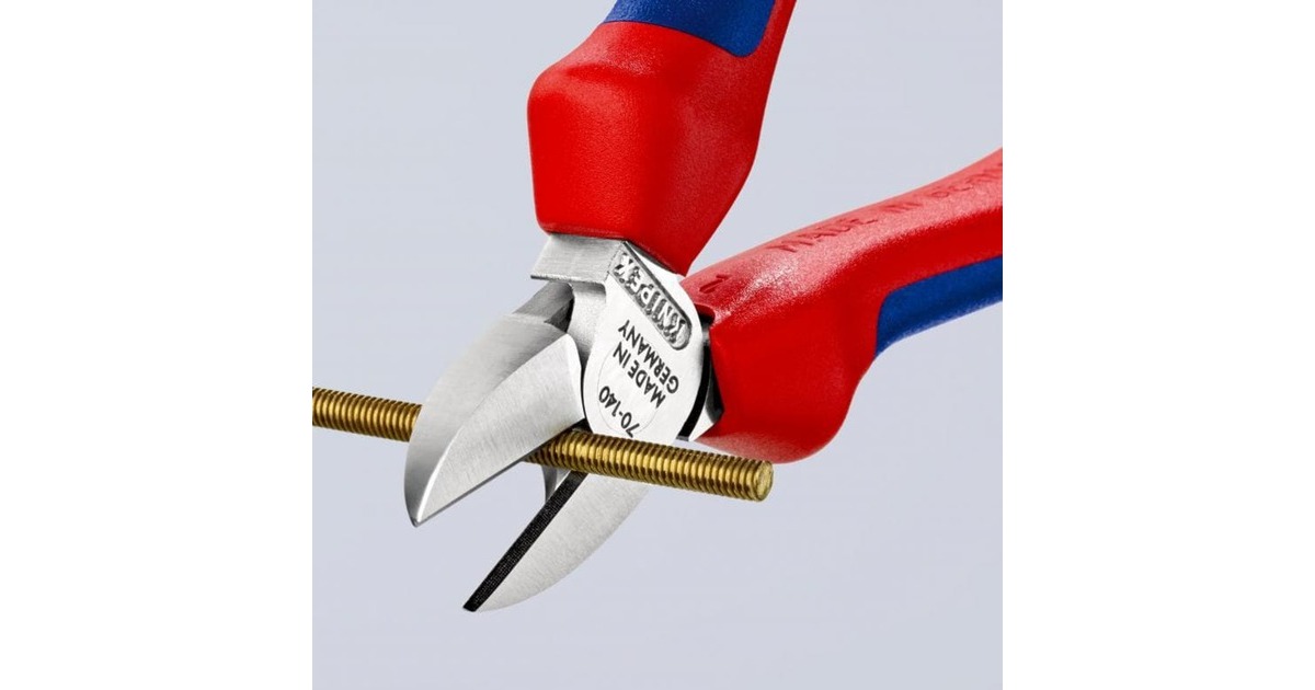KNIPEX Seitenschneider 70 05 140, Schneid-Zange(rot/blau, Länge 140mm)