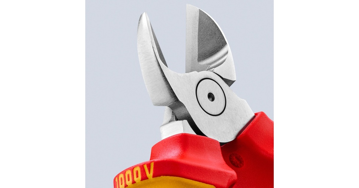 KNIPEX Seitenschneider 70 06 160, Schneid-Zange(rot/gelb, Länge 125mm)