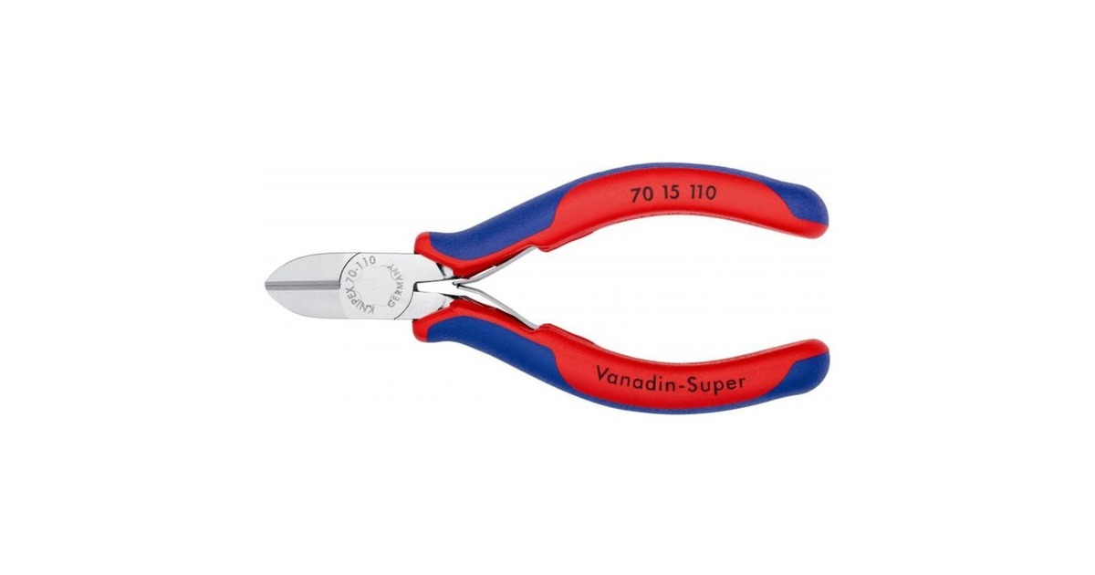 KNIPEX Seitenschneider 70 15 110, Schneid-Zange(rot/blau, Länge 110mm)