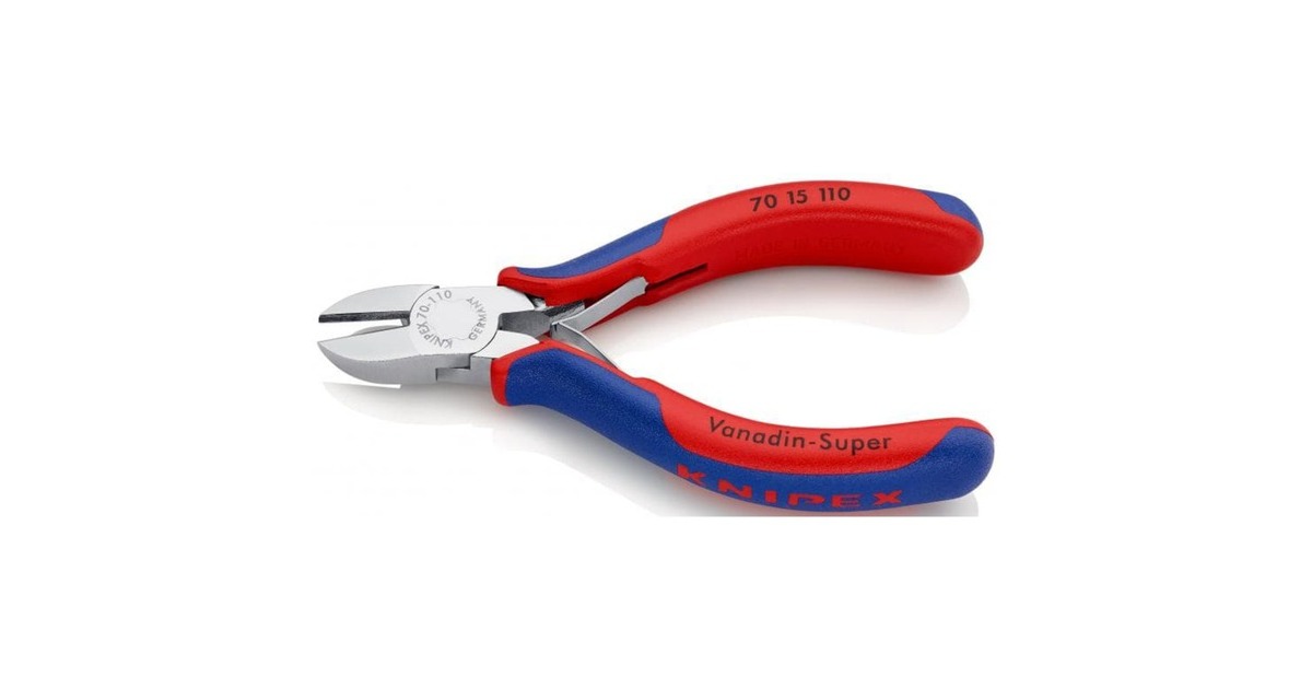 KNIPEX Seitenschneider 70 15 110, Schneid-Zange(rot/blau, Länge 110mm)