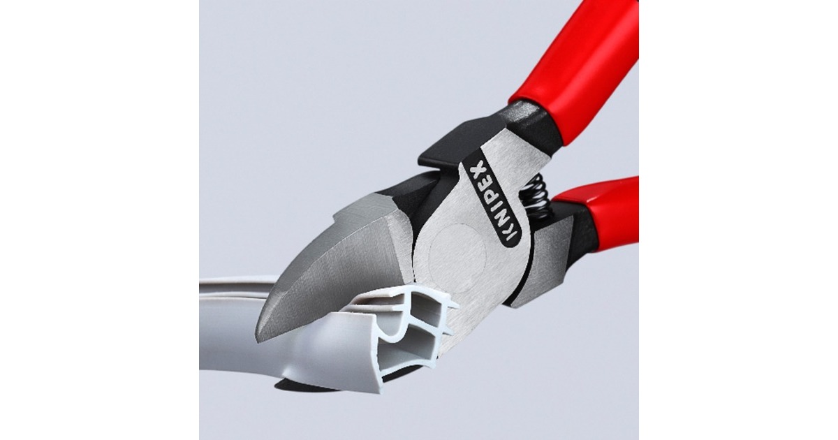 KNIPEX Seitenschneider 72 01 160, für Kunststoff, Schneid-Zange(rot, Länge 160mm)