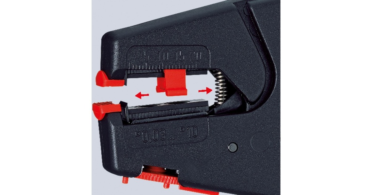 KNIPEX Selbsteinstellende Abisolier-Zange 12 40 200(integrierter Drahtschneider)