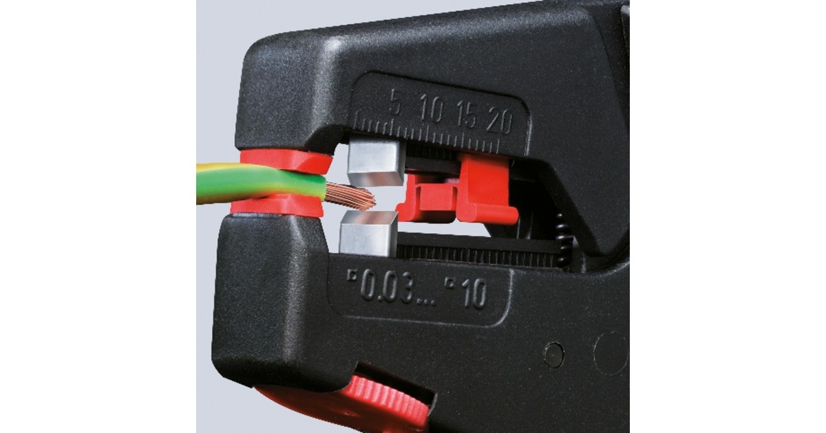 KNIPEX Selbsteinstellende Abisolier-Zange 12 40 200(integrierter Drahtschneider)