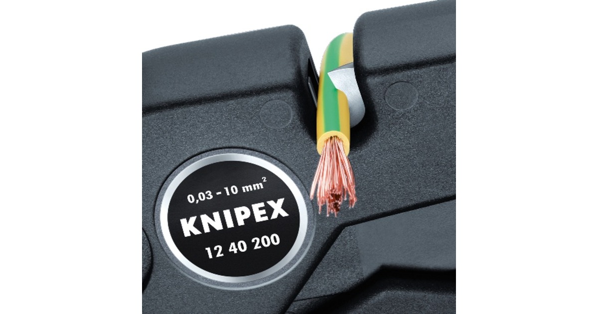 KNIPEX Selbsteinstellende Abisolier-Zange 12 40 200(integrierter Drahtschneider)