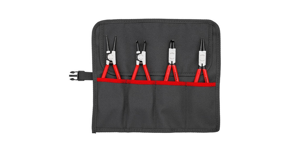 KNIPEX Sicherungsringzangen-Set 00 19 56(rot/schwarz, 4-teilig)