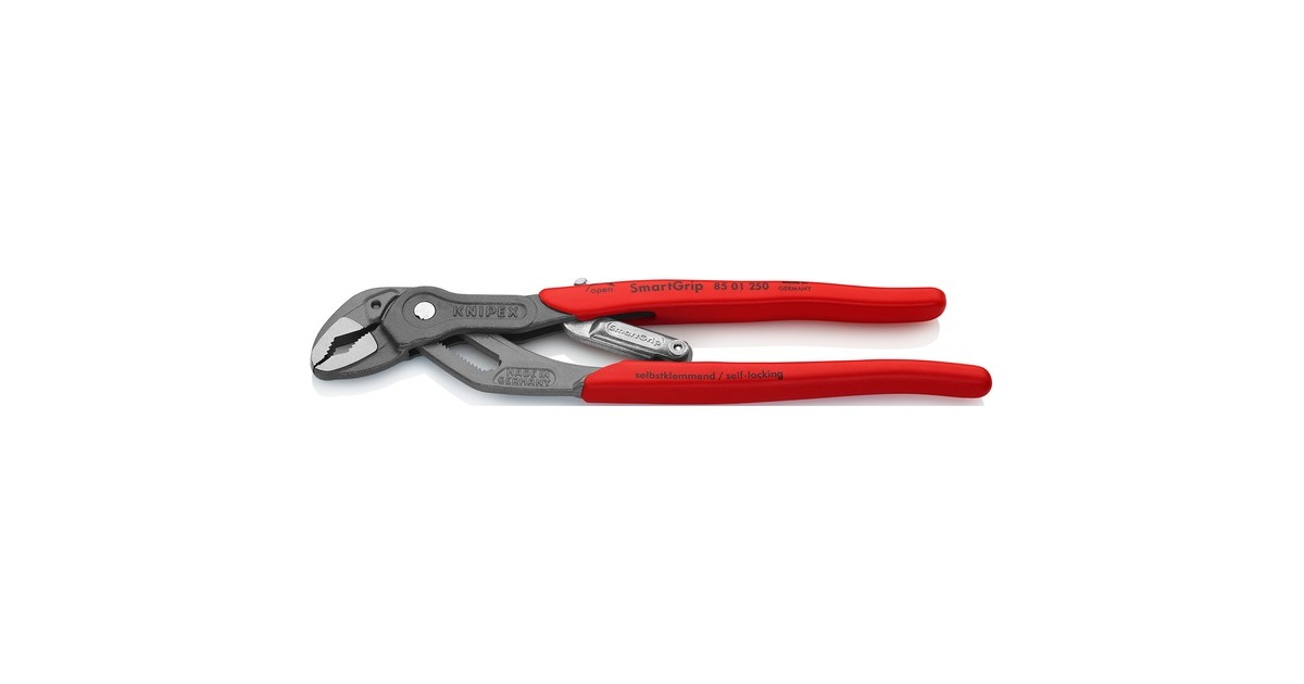 KNIPEX SmartGrip 85 01 250 , Rohr- / Wasserpumpen-Zange(gezahnte Griffflächen)