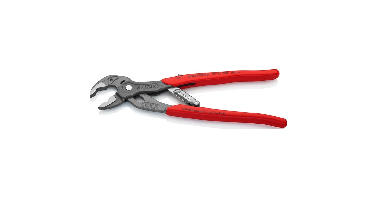 KNIPEX SmartGrip 85 01 250 , Rohr- / Wasserpumpen-Zange(gezahnte Griffflächen)