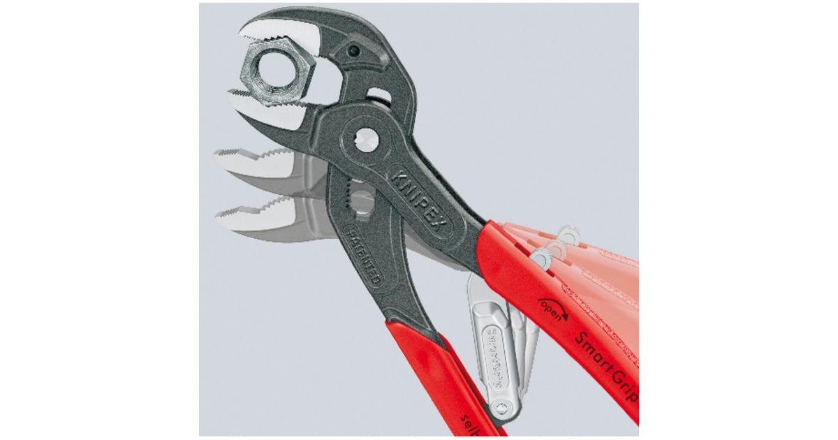 KNIPEX SmartGrip 85 01 250 , Rohr- / Wasserpumpen-Zange(gezahnte Griffflächen)