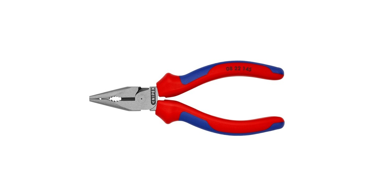 KNIPEX Spitz-Kombizange 08 22 145(rot/blau)