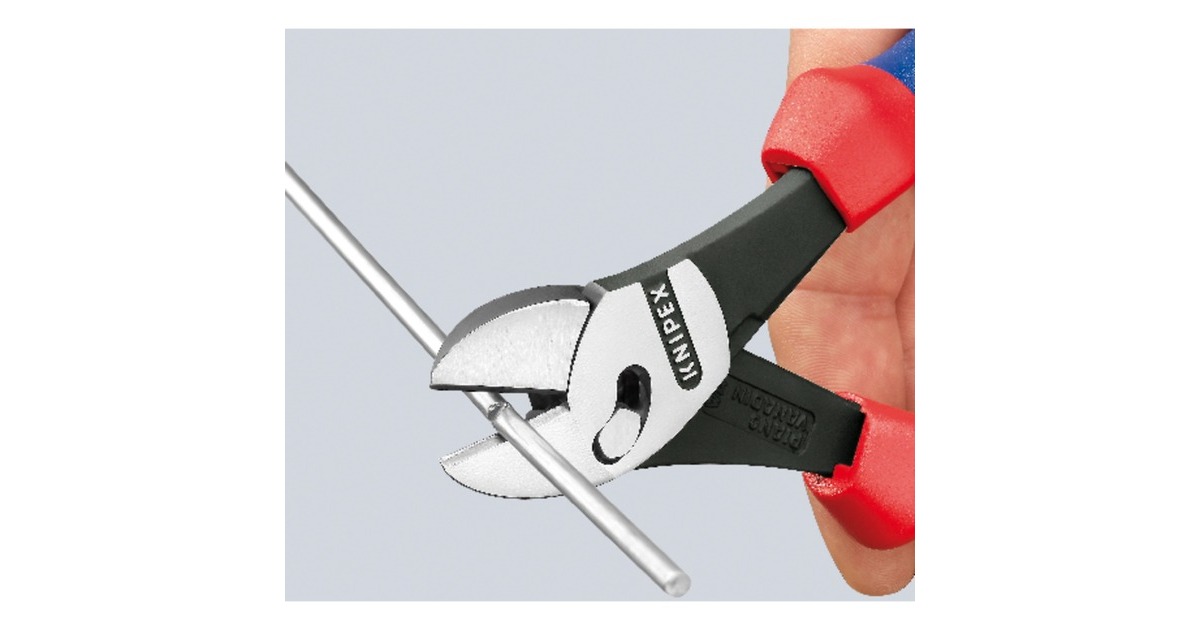 KNIPEX TwinForce Hochleistungs-Seitenschneider, Schneid-Zange(rot/blau, 73 72 180)