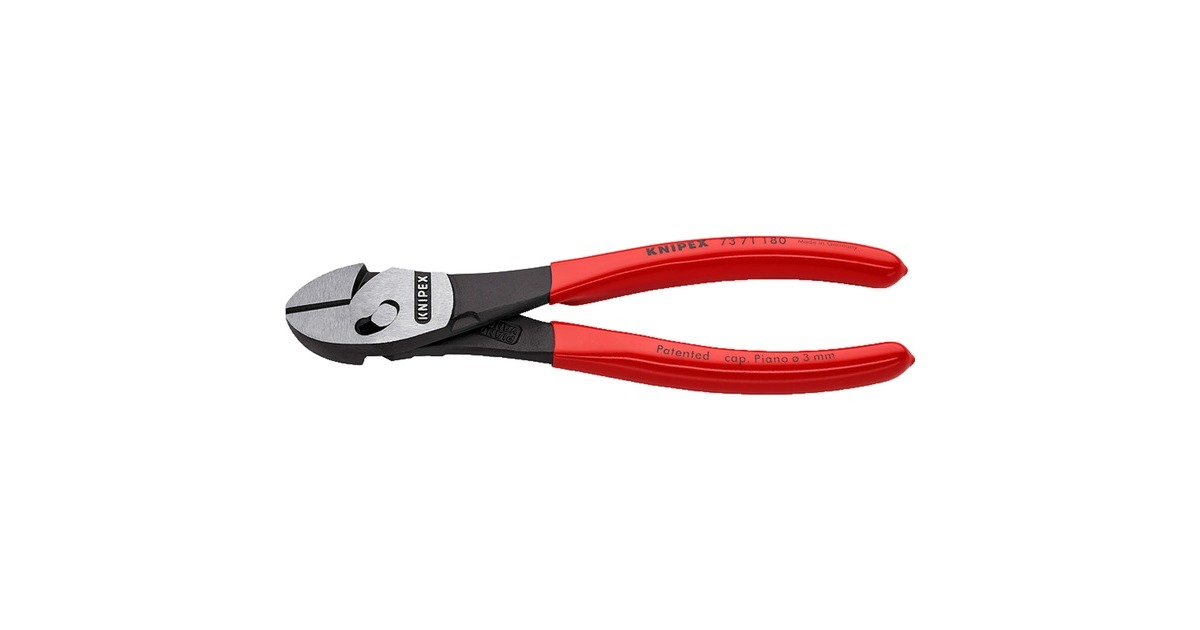 KNIPEX TwinForce Hochleistungs-Seitenschneider, Schneid-Zange(rot, 7371180)