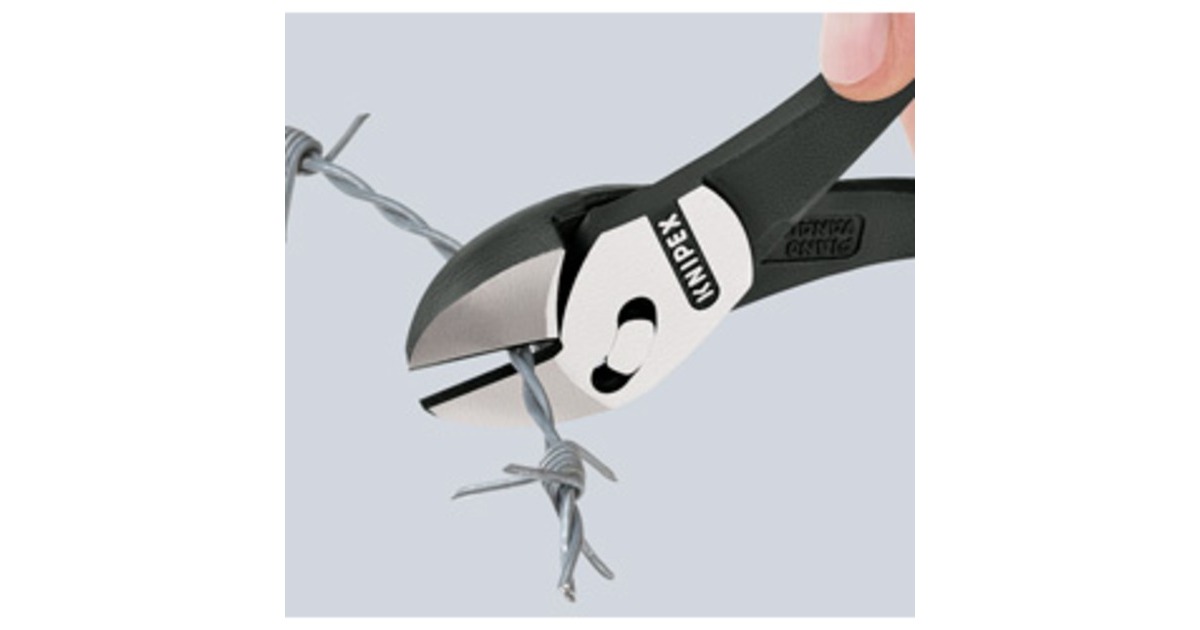 KNIPEX TwinForce Hochleistungs-Seitenschneider, Schneid-Zange(rot, 7371180)