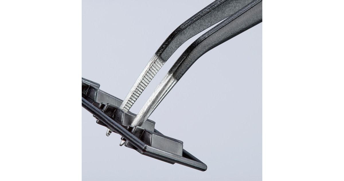 KNIPEX Universalpinzette 92 34 37, geriffelt, Greifzange(schwarz, Länge 155mm)