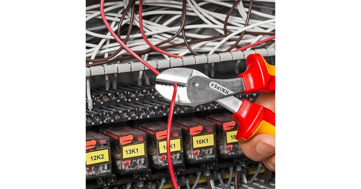 KNIPEX X-Cut Kompakt-Seitenschneider 73 06 160, VDE, Schneid-Zange(gelb, doppelt gelagerte Gelenkachse)