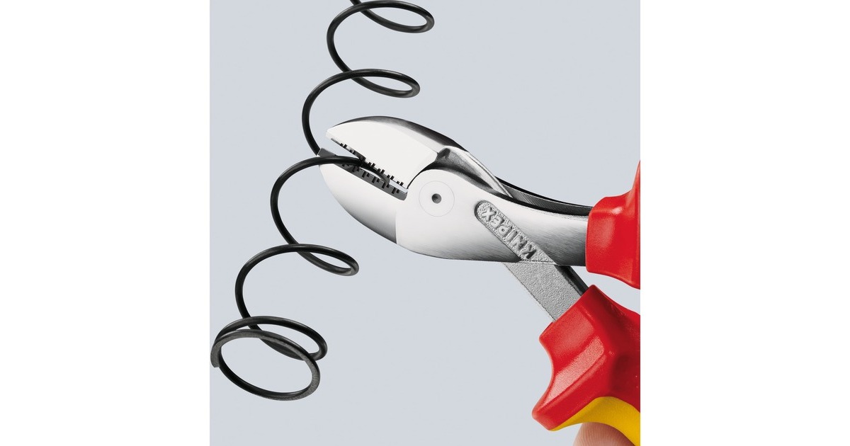 KNIPEX X-Cut Kompakt-Seitenschneider 73 06 160, VDE, Schneid-Zange(gelb, doppelt gelagerte Gelenkachse)