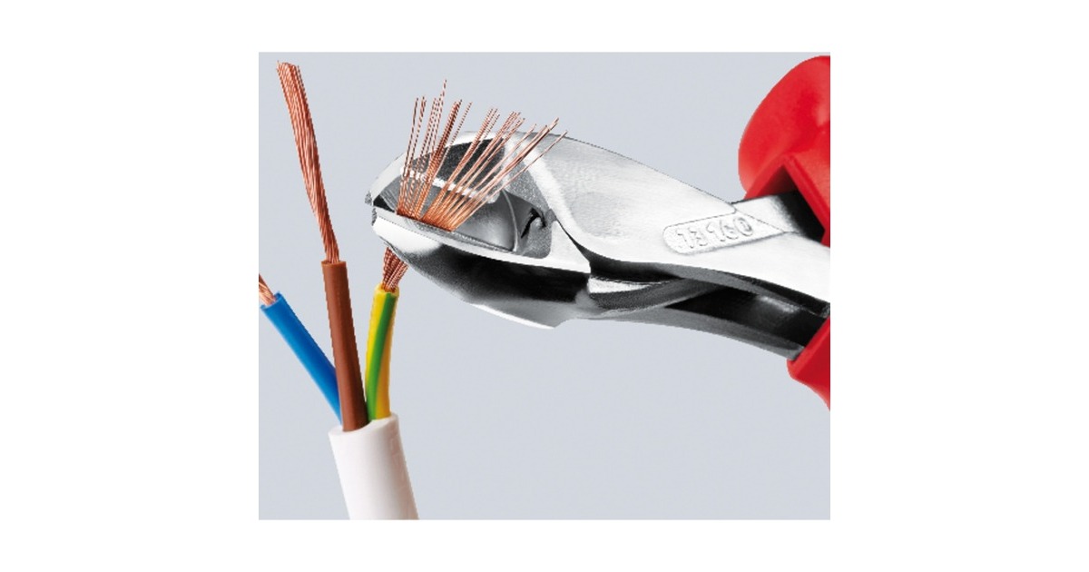 KNIPEX X-Cut Kompakt-Seitenschneider 73 06 160, VDE, Schneid-Zange(gelb, doppelt gelagerte Gelenkachse)