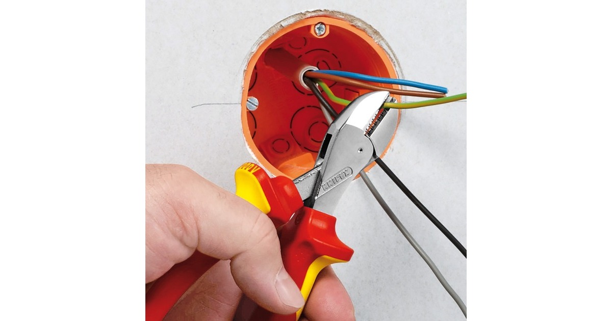 KNIPEX X-Cut Kompakt-Seitenschneider 73 06 160, VDE, Schneid-Zange(gelb, doppelt gelagerte Gelenkachse)