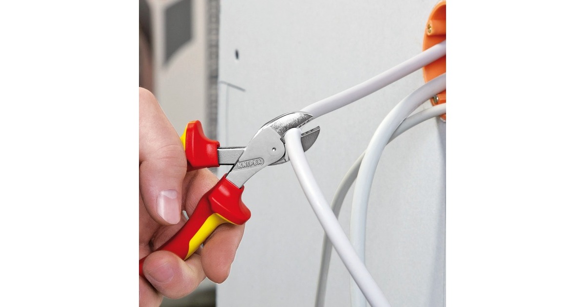 KNIPEX X-Cut Kompakt-Seitenschneider 73 06 160, VDE, Schneid-Zange(gelb, doppelt gelagerte Gelenkachse)