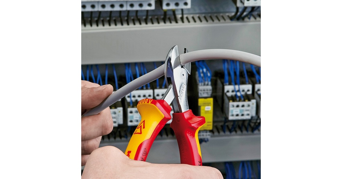 KNIPEX X-Cut Kompakt-Seitenschneider 73 06 160, VDE, Schneid-Zange(gelb, doppelt gelagerte Gelenkachse)