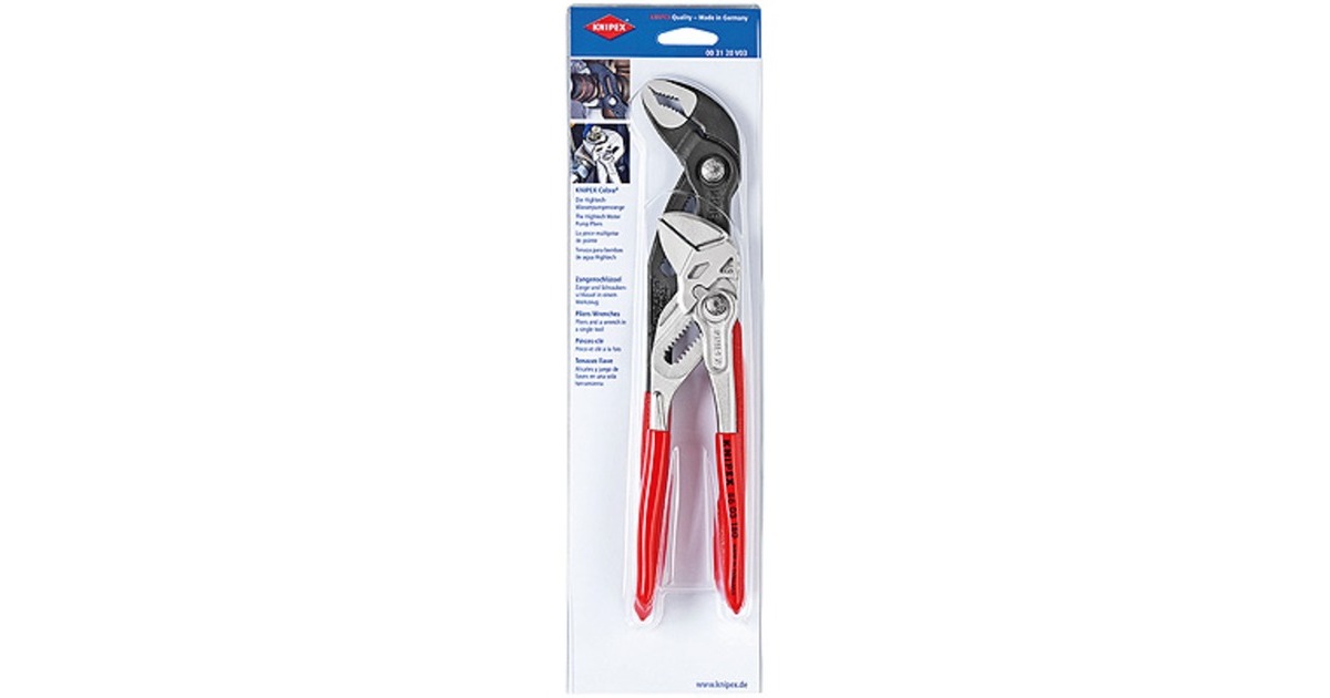 KNIPEX Zangen-Set 003120V03, 2-teilig(rot/schwarz)