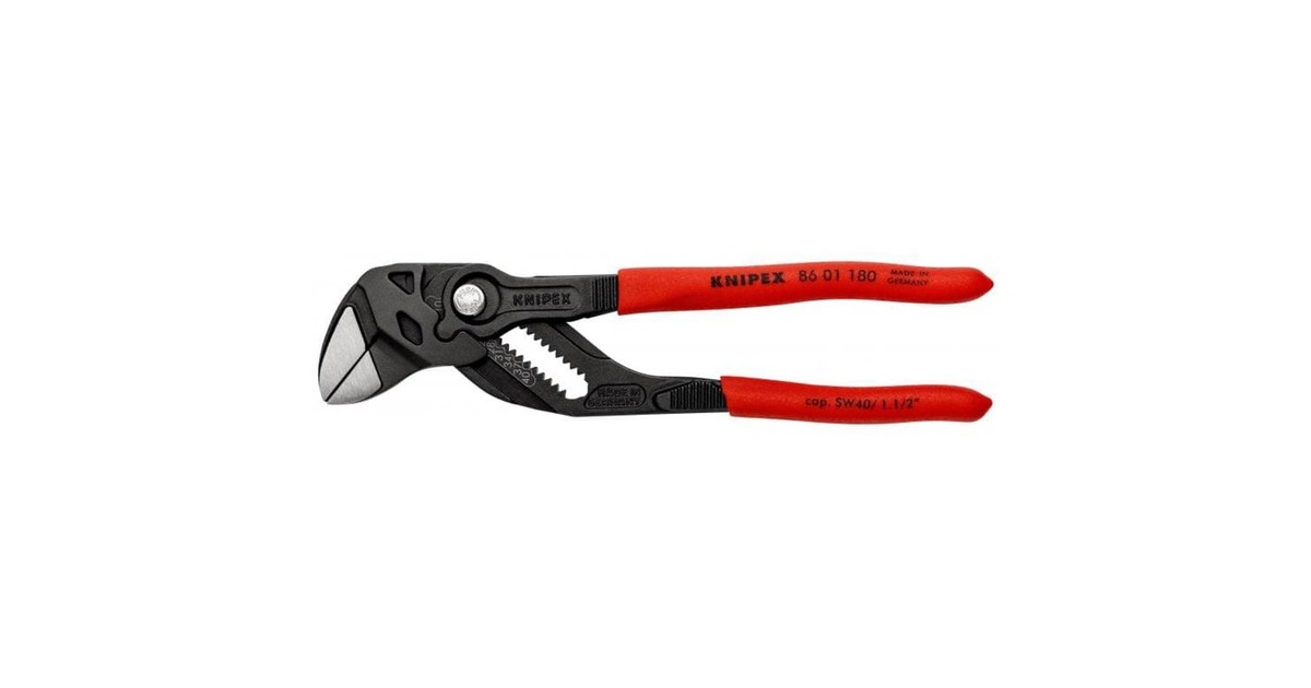 KNIPEX Zangenschlüssel 86 01 180(rot, Länge 180m, 15-fach einstellbar)