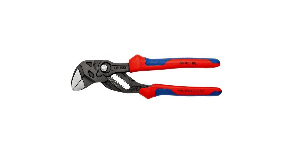 KNIPEX Zangenschlüssel 86 02 180(rot/blau, Länge 180m, 15-fach einstellbar)