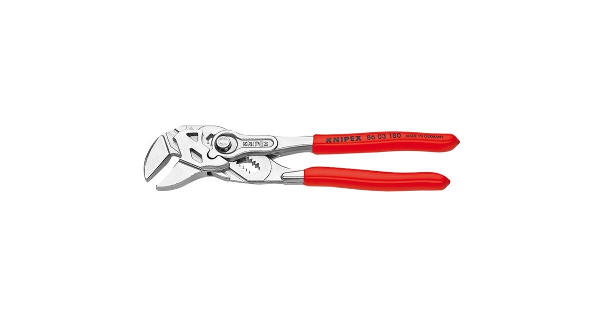 KNIPEX Zangenschlüssel 86 03 180(rot, 13-fach einstellbar)