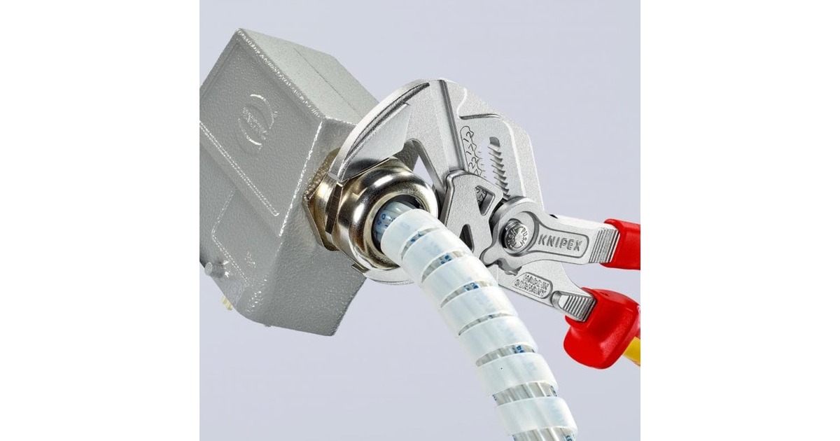 KNIPEX Zangenschlüssel 86 06 250, VDE-isoliert(rot/gelb, Länge 250mm, 19-fach einstellbar)