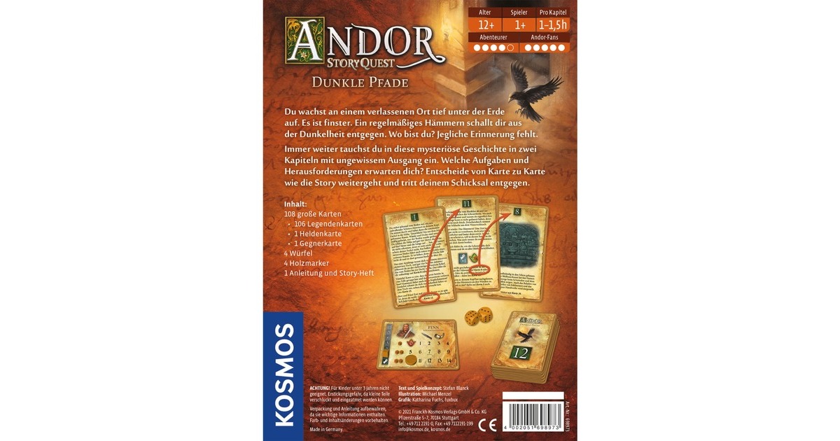 KOSMOS Andor StoryQuest - Dunkle Pfade, Kartenspiel