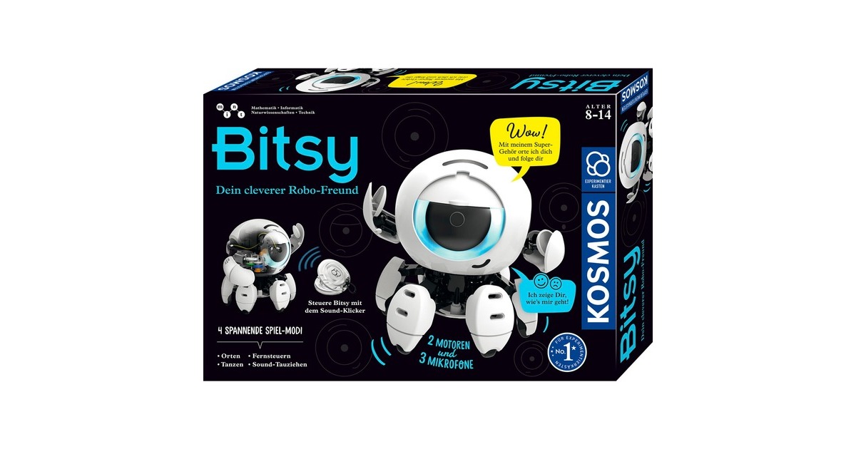 KOSMOS Bitsy - Dein cleverer Robo-Freund, Experimentierkasten