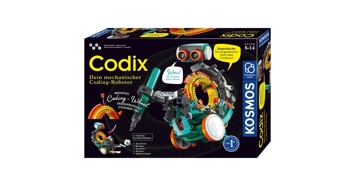 KOSMOS Codix - Dein mechanischer Coding-Roboter, Experimentierkasten