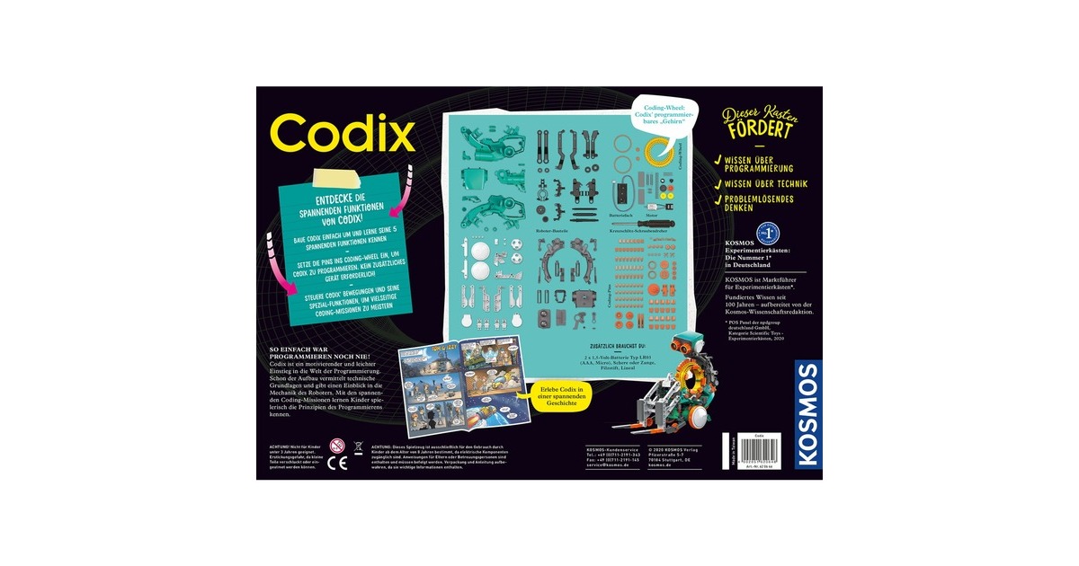 KOSMOS Codix - Dein mechanischer Coding-Roboter, Experimentierkasten