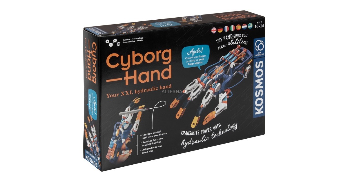 KOSMOS Cyborg-Hand 12L, Experimentierkasten(mehrsprachige Version)