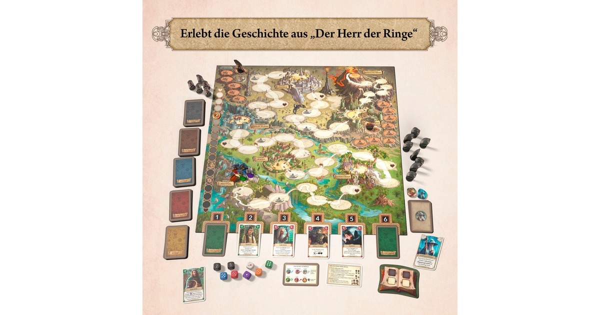KOSMOS Der Herr der Ringe - Gemeinsam zum Schicksalsberg, Brettspiel