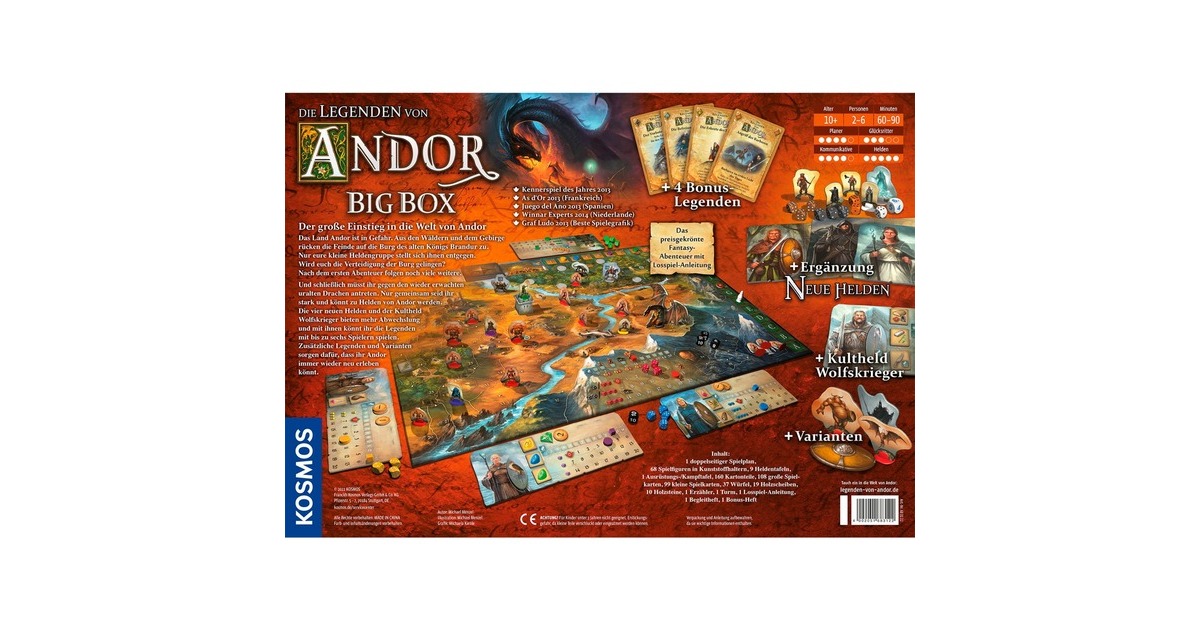 KOSMOS Die Legenden von Andor - Big Box, Brettspiel