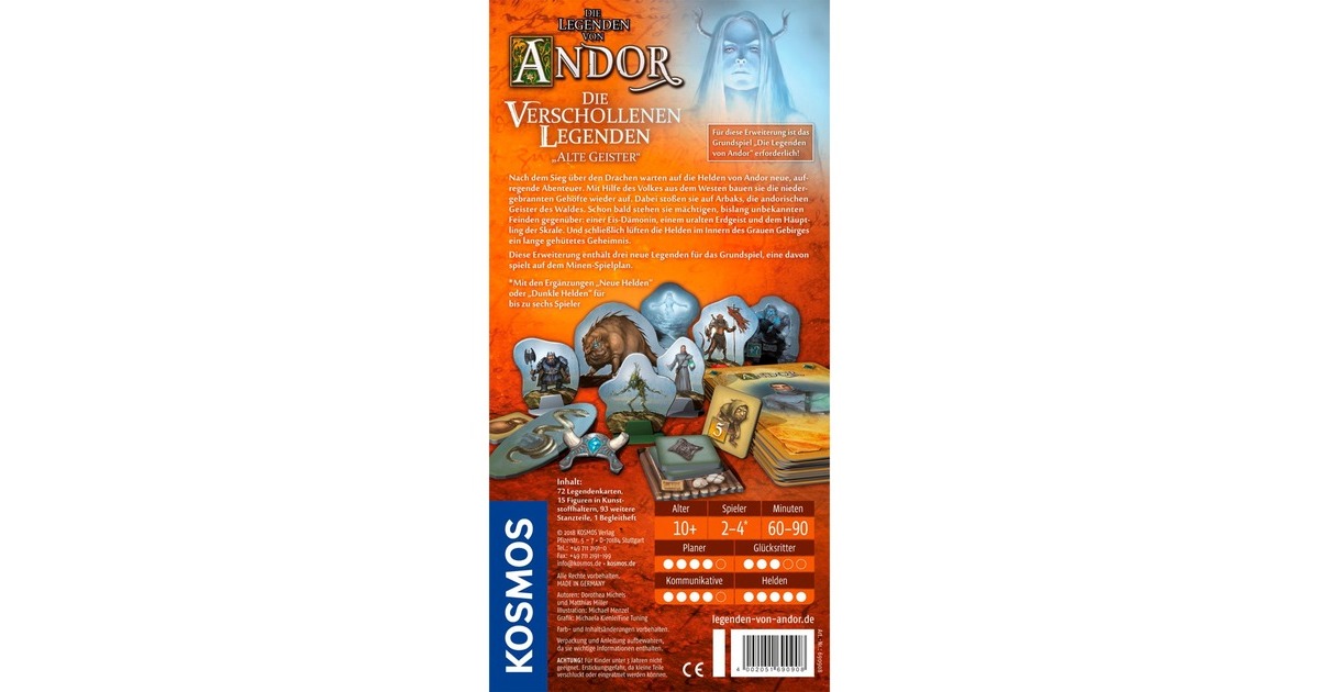 KOSMOS Die Legenden von Andor - Die verschollenen Legenden, Brettspiel