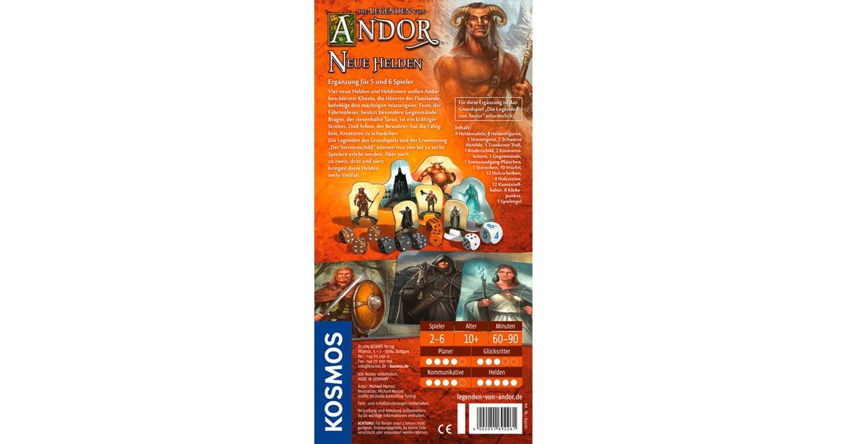 KOSMOS Die Legenden von Andor - Neue Helden 5-6 Spieler, Brettspiel(Erweiterung)